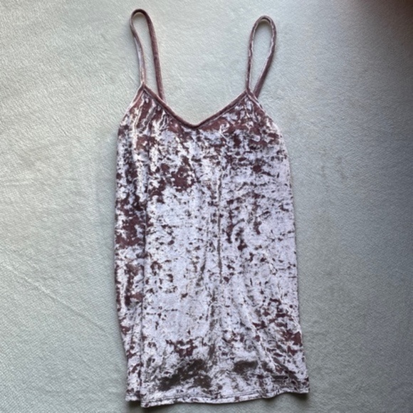 Womens caution to the wind crushed velvet tank top small - Picture 1 of 2